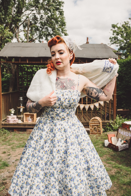 Rockabilly Tattooed Bridal Inspiration With Vintage Inspired Garter