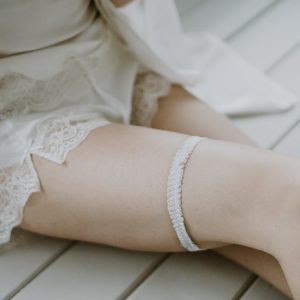Modern wedding garter